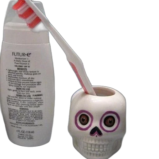 mask, bottle, weapon, food, skull-shaped, toothbrush, holder, next transparent PNG cut-out
