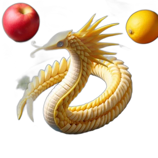 dragon, jewelry, food, crown, 3d render, concept art, fantasy art, pixel art transparent PNG cut-out