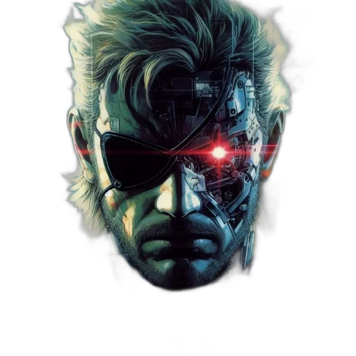 mask, face, jacket, weapon, cyberpunk, comic book art, concept art, vaporwave transparent PNG cut-out