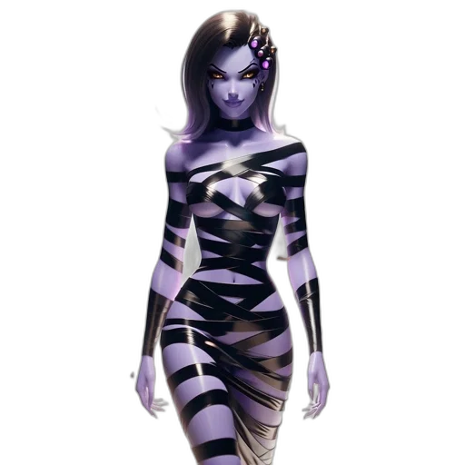 dress, concept art, fantasy art, comic book art, pixel art, monochrome, dark, animated transparent PNG cut-out