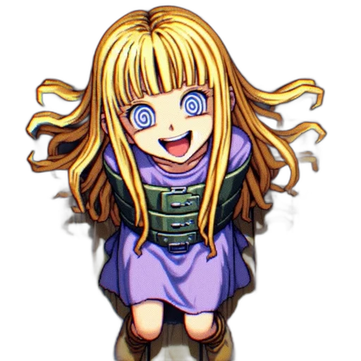 dress, staff, hair, face, pixel art, anime, cartoon, concept art transparent PNG cut-out