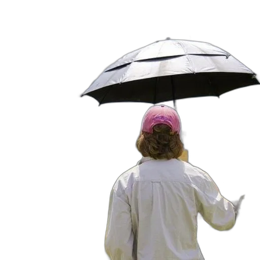 umbrella, hat, jacket, staff transparent PNG cut-out