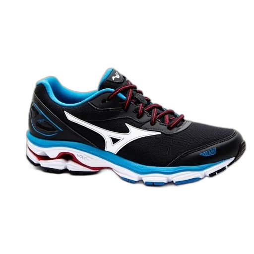 shoes, black, blue, running, shoe, white, sole, displayed transparent PNG cut-out