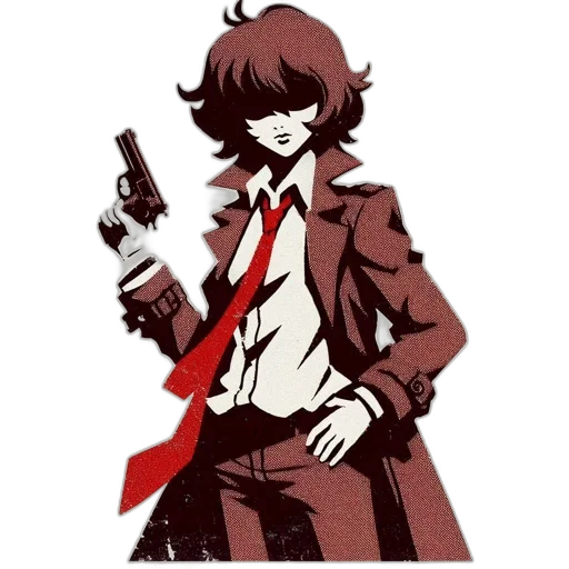 weapon, jacket, staff, animal, pixel art, concept art, comic book art, cartoon transparent PNG cut-out