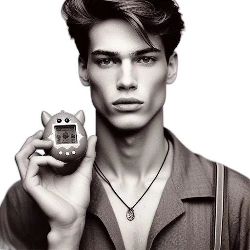 jewelry, robot, face, photorealistic, concept art, fantasy art, young, man transparent PNG cut-out