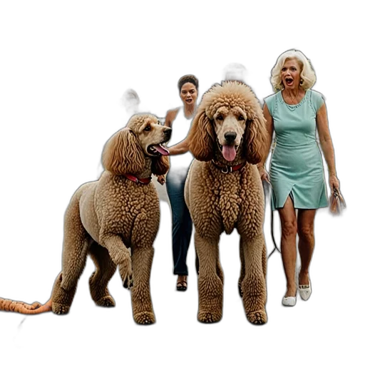 animal, hair, creature, 3d render, photorealistic, concept art, six, women transparent PNG cut-out
