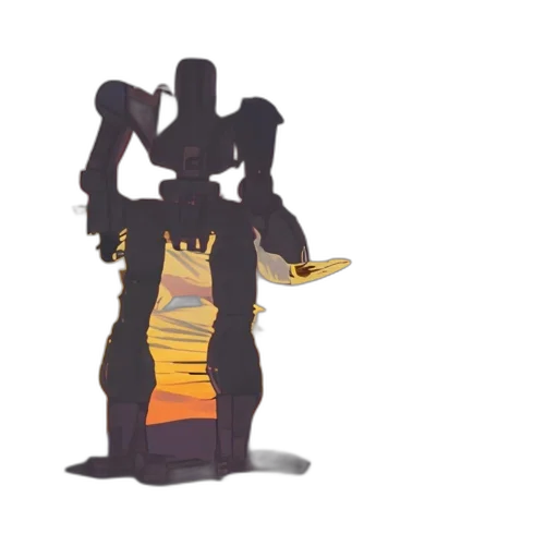 staff, crown, weapon, robot, concept art, pixel art, 3d render, fantasy art transparent PNG cut-out