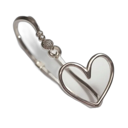 jewelry, 14k, white, gold, adjustable, heart, station, bracelet transparent PNG cut-out