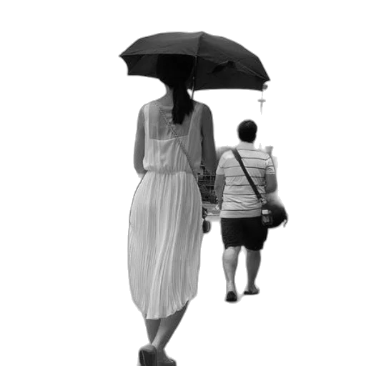 umbrella, dress, staff, hat transparent PNG cut-out