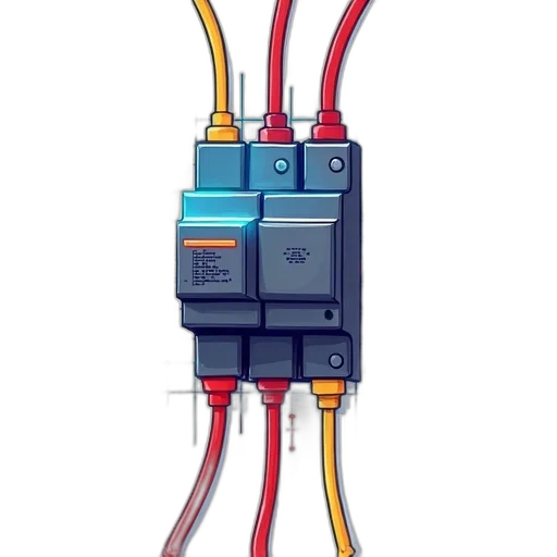 robot, staff, 3d render, cyberpunk, concept art, pixel art, colorful, blue transparent PNG cut-out