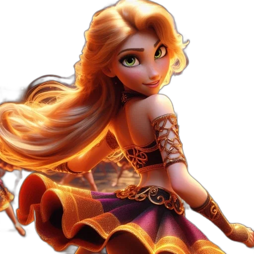 dress, jewelry, fantasy art, 3d render, concept art, cartoon, animated, woman transparent PNG cut-out