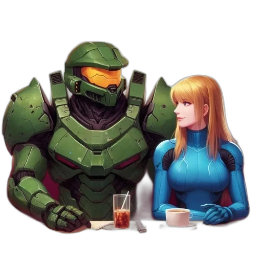 robot, concept art, pixel art, comic book art, fantasy art, outer space, green, futuristic transparent PNG cut-out