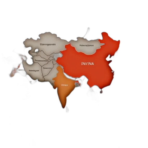 earth tones, red, asia, maps transparent PNG cut-out