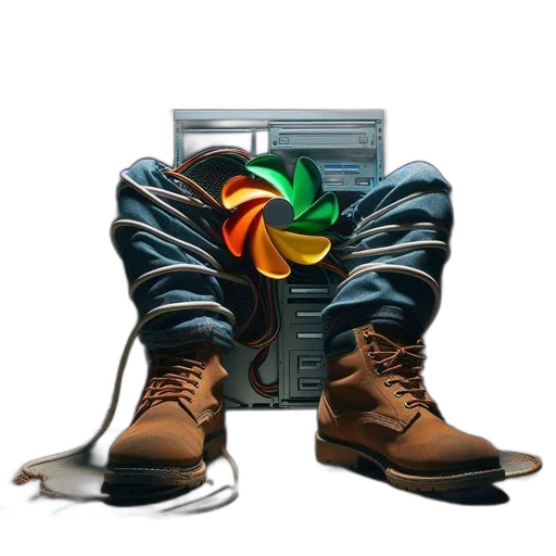 shoes, robot, jacket, furniture, cyberpunk, vaporwave, 3d render, concept art transparent PNG cut-out