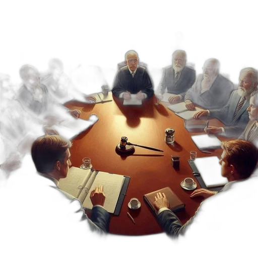 staff, concept art, fire, fog, formal, meeting, takes, place transparent PNG cut-out