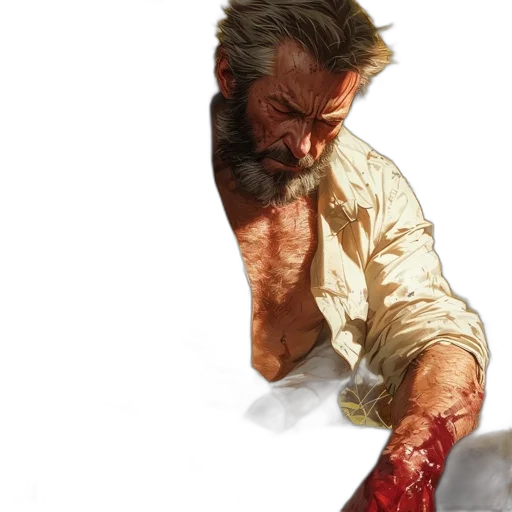 sword, concept art, comic book art, photorealistic, fantasy art, rugged, older, man transparent PNG cut-out