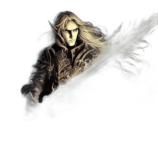 dragon, weapon, jacket, hair, fantasy art, concept art, comic book art, pixel art transparent PNG cut-out