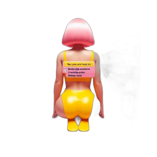 robot, dress, creature, staff, 3d render, vaporwave, concept art, woman transparent PNG cut-out
