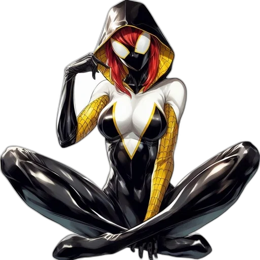mask, concept art, comic book art, pixel art, 3d render, dark, superheroine, vibrant transparent PNG cut-out