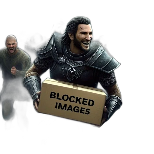 weapon, concept art, 3d render, fantasy art, man, triumphantly, holds, cardboard transparent PNG cut-out