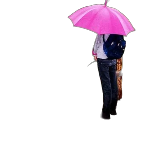 umbrella, jacket, staff, hat, 3d render, photorealistic, concept art, vaporwave transparent PNG cut-out