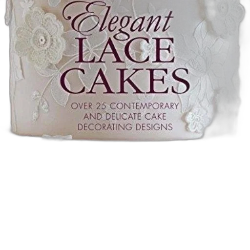 book, cover, title, elegant, lace, cakes, featuring, white transparent PNG cut-out