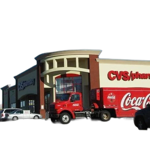 car, weapon, 3d render, photorealistic, city street, red, coca-cola, truck transparent PNG cut-out