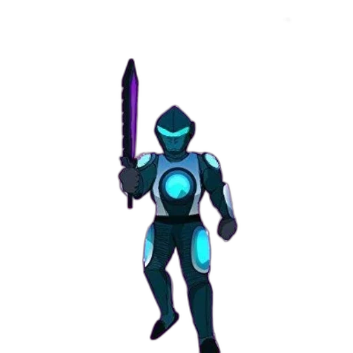 sword, weapon, staff, robot, concept art, 3d render, vaporwave, pixel art transparent PNG cut-out