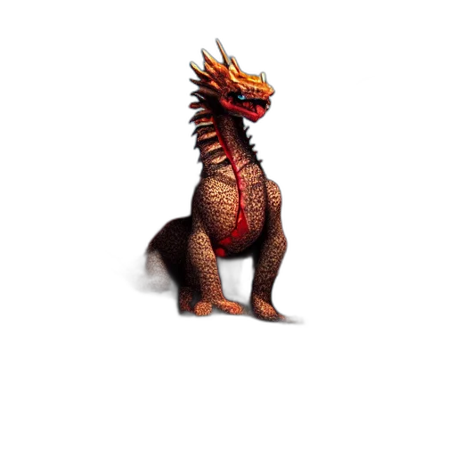 dragon, creature, animal, staff transparent PNG cut-out