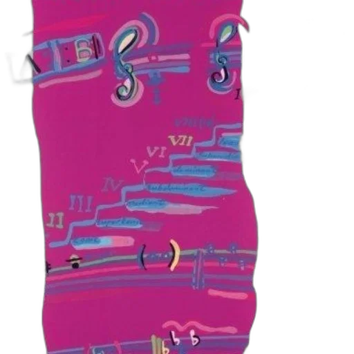 dress, staff, vaporwave, vibrant, abstract, musical, illustration, colorful transparent PNG cut-out