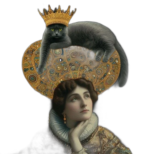 crown, hat, jewelry, animal, fantasy art, photorealistic, concept art, oil painting transparent PNG cut-out