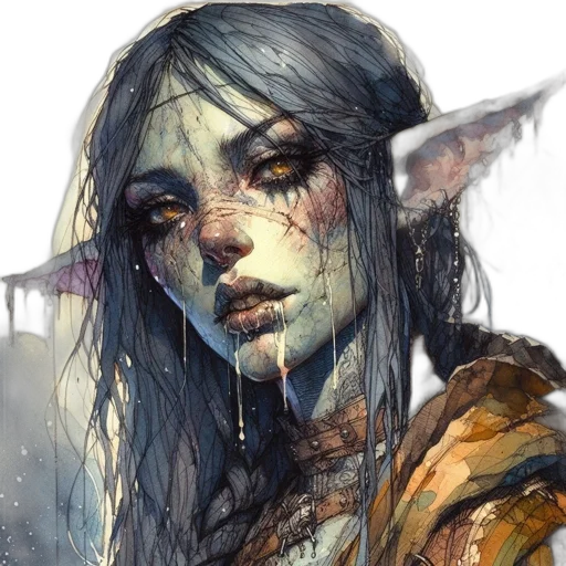face, dragon, fantasy art, concept art, watercolor, comic book art, blue, pastel transparent PNG cut-out