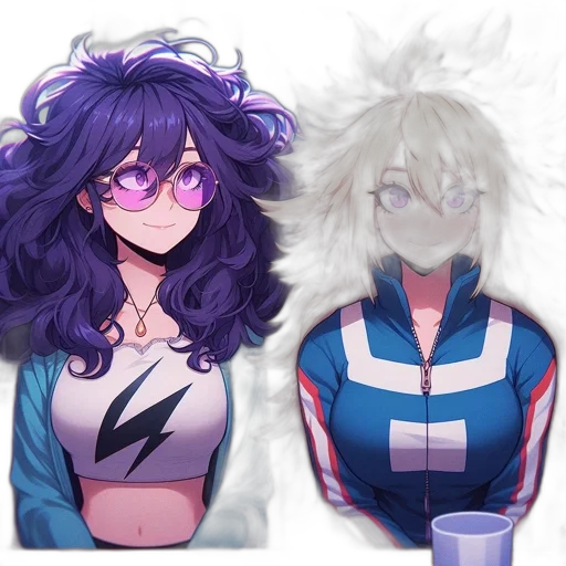 jacket, hair, anime, concept art, pixel art, fantasy art, pastel, colorful transparent PNG cut-out