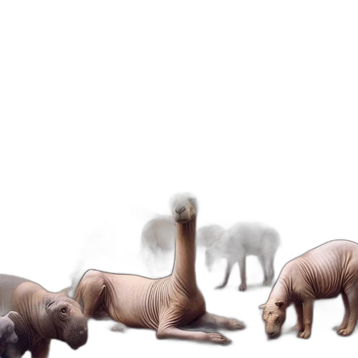 animal, creature, concept art, 3d render, photorealistic, fantasy art, fog, zoo transparent PNG cut-out