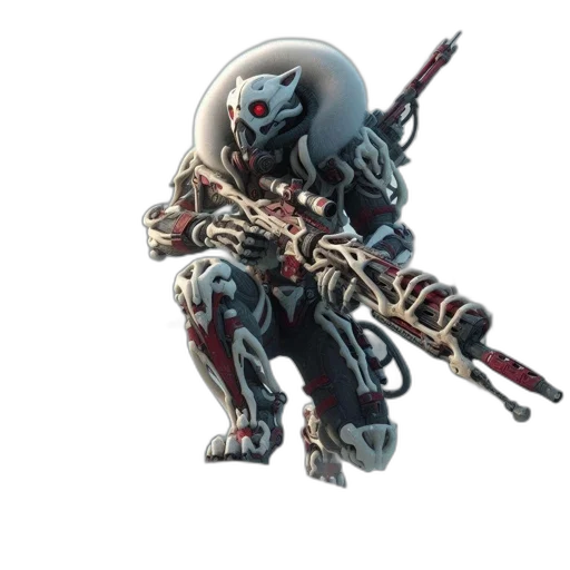 weapon, robot, creature, sword, concept art, 3d render, pixel art, fantasy art transparent PNG cut-out