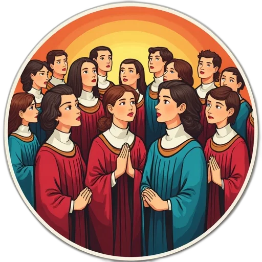 staff, cartoon, pixel art, concept art, choir, thing, round, stickers transparent PNG cut-out