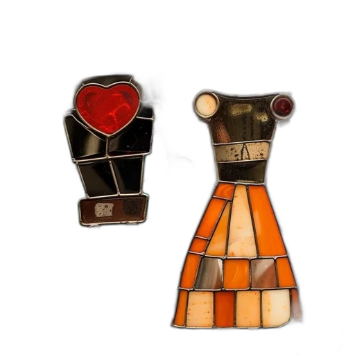 jewelry, robot, 3d render, concept art, pixel art, outer space, dual, stained transparent PNG cut-out