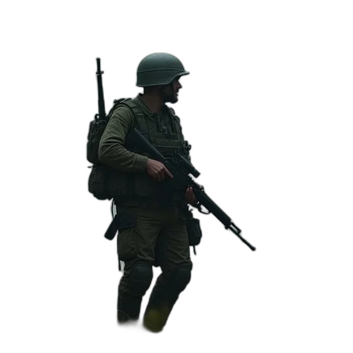 weapon, staff, jacket, hat, concept art, 3d render, pixel art, photorealistic transparent PNG cut-out