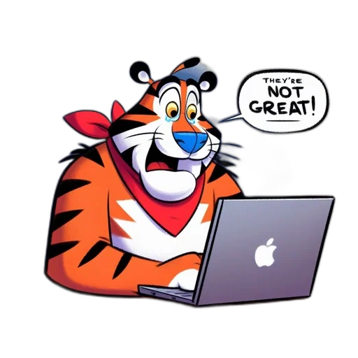 animal, cartoon, 3d render, animated, tiger, surprise, wears, red transparent PNG cut-out
