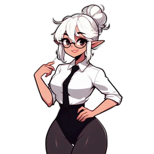 staff, dress, pixel art, cartoon, concept art, anime, monochrome, dark transparent PNG cut-out