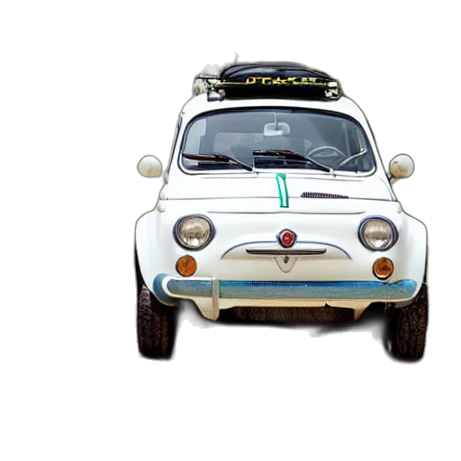 car, animal, 3d render, concept art, photorealistic, fiat, offroad, uncrop transparent PNG cut-out