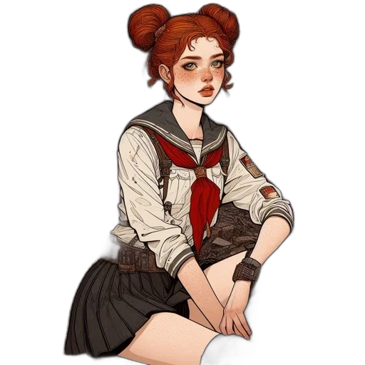 staff, dress, jacket, pixel art, anime, concept art, cartoon, dark transparent PNG cut-out