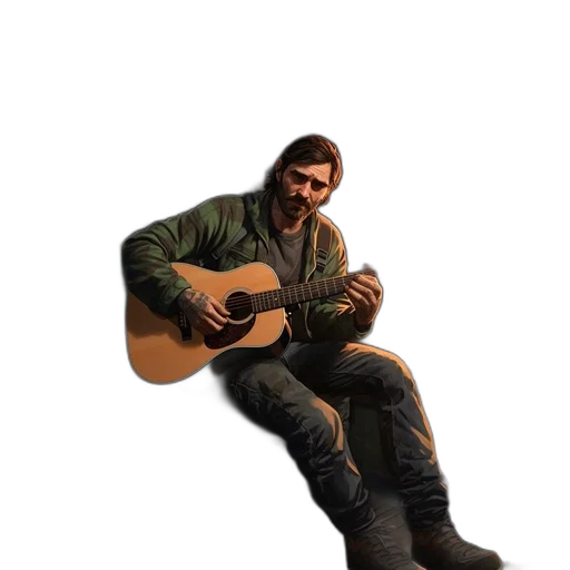 jacket, weapon, animal, face, concept art, pixel art, 3d render, photorealistic transparent PNG cut-out