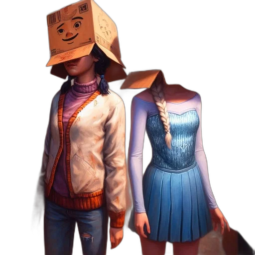 jacket, hat, mask, robot, concept art, pixel art, 3d render, fantasy art transparent PNG cut-out