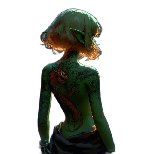 dress, creature, flower, crown, concept art, fantasy art, pixel art, watercolor transparent PNG cut-out