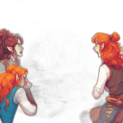 concept art, comic book art, fantasy art, watercolor, fire, colorful, golden, red transparent PNG cut-out
