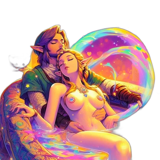 fantasy art, pixel art, concept art, comic book art, underwater, outer space, neon lights, fire transparent PNG cut-out