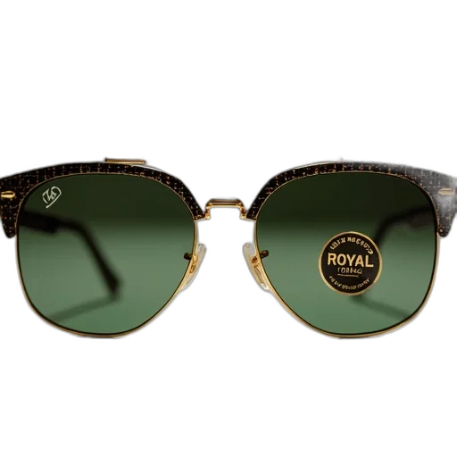 green, pair, sunglasses, vintage, design, featuring, gold, frame transparent PNG cut-out