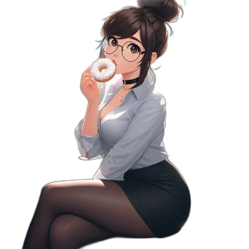 staff, dress, weapon, face, anime, concept art, cartoon, fantasy art transparent PNG cut-out