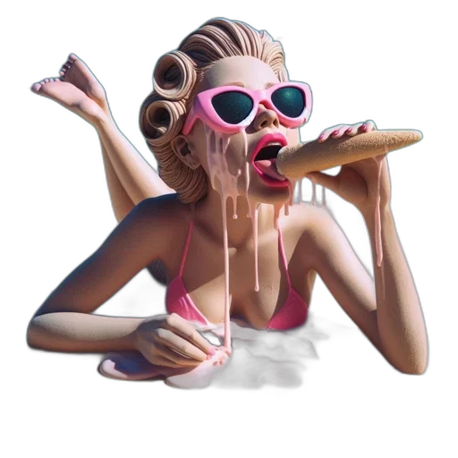 food, jewelry, staff, umbrella, concept art, photorealistic, 3d render, cartoon transparent PNG cut-out